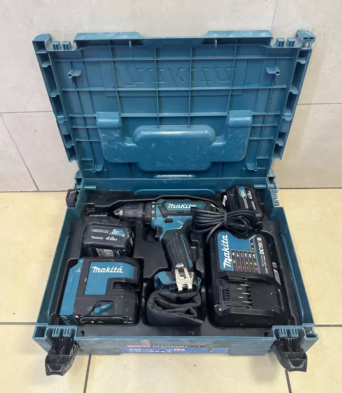 ZESTAW MAKITA DF331DSMJ WIERTARKO-WKRĘTARKA + LASER KRZYŻOWY/AKU/WALIZKA