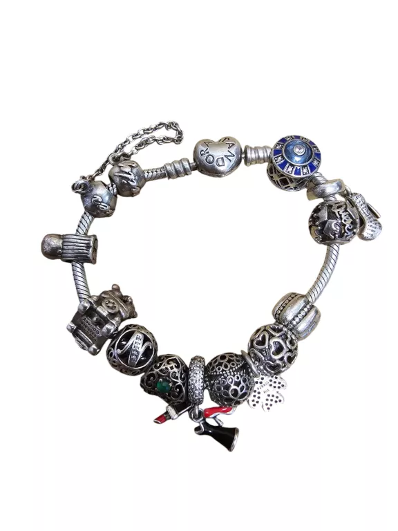 BRANZOLETKA PANDORA + 13 CHARMS