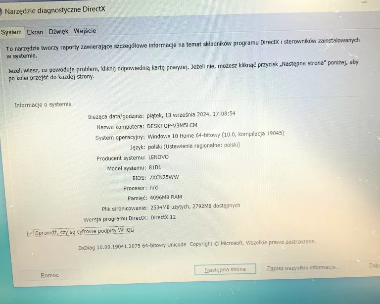 LAPTOP LENOVO IDEAPAD 3 4/512GB 15,6'' INTEL CELERON N4000