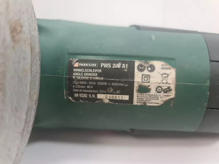 SZLIFIERKA KĄTOWA SIECIOWE PARKSIDE PWS 230 A1