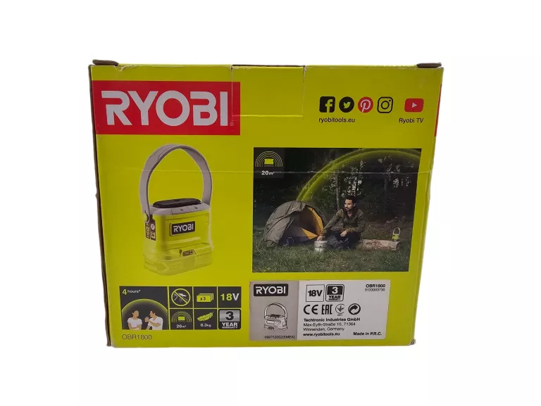 RYOBI ODSTRASZACZ OWADÓW NA OWADY KOMARY OBR1800