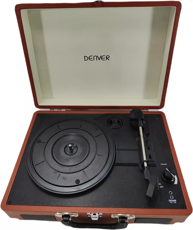 GRAMOFON DENVER VPL-120 BRĄZOWY GRAMOFON Z REJESTRATOREM CYFROWYM