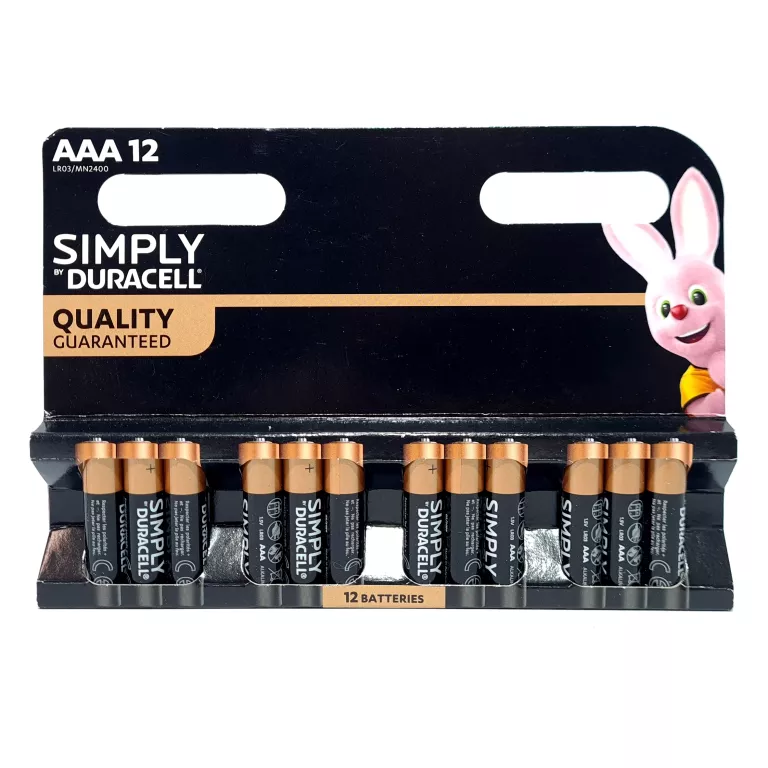 BATERIE ALKALICZNE DURACELL AAA (R3) 12 SZT.