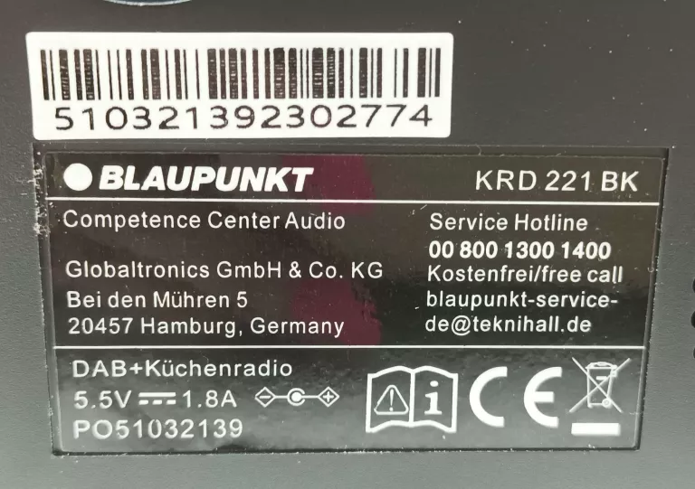 RADIO BLAUPUNKT KUCHENNE KRD221