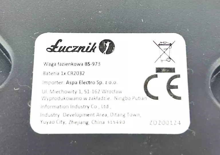 WAGA ŁAZIENKOWA ŁUCZNIK BS-973 W5