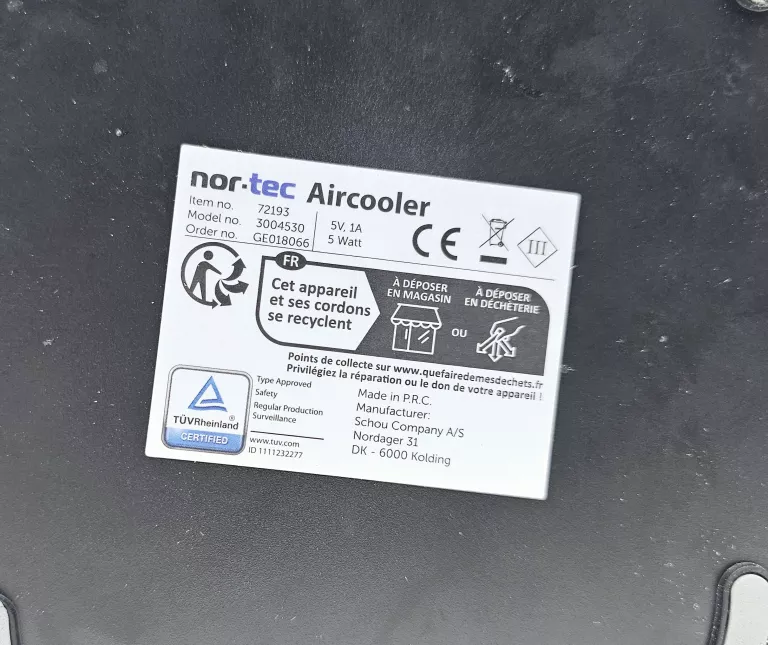 MINI KLIMATYZATOR NA WODĘ NOR-TEC AIR COOLER + ŁAD