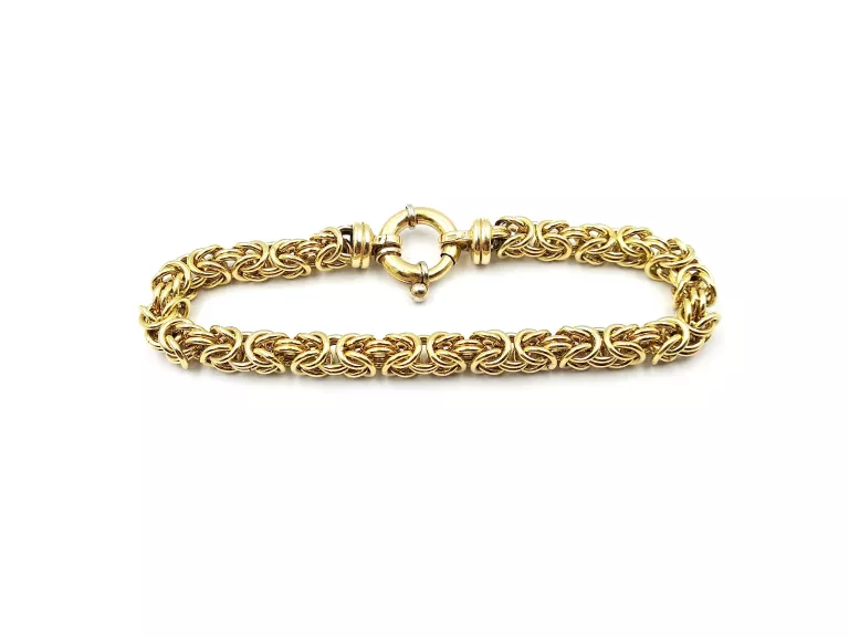 zlota-bransoletka-splot-krolewski-okragly-750-2371g-21cm-stan-11323-2