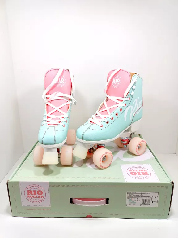 RIO ROLLER WROTKI SCRIPT TEAL/CORAL ROZM. 39.5