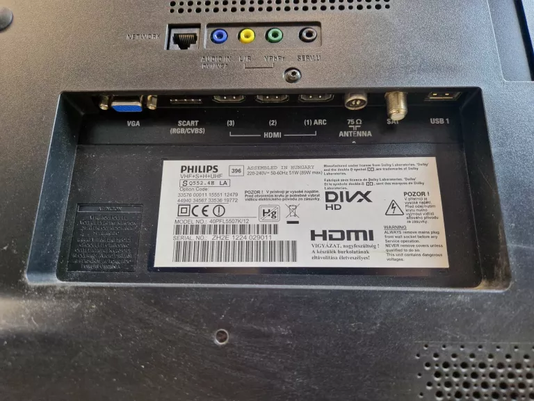 TELEWIZOR PHILIPS 40PFL5507K 12 + PILOT