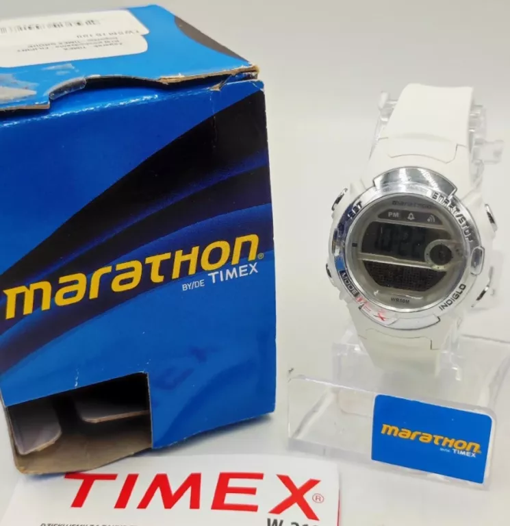 ZEGAREK DAMSKI TIMEX MARATHON TW5M15100 BIAŁY + PUDEŁKO