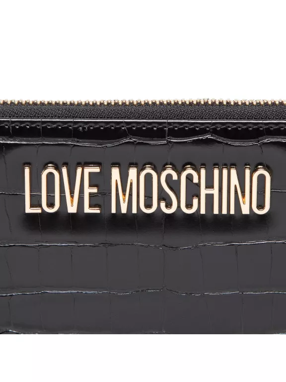 LOVE MOSCHINO PORTFEL SKÓRA EKOLOGICZNA CZARNY JC5624PP1FLF0000 - KOBIETA