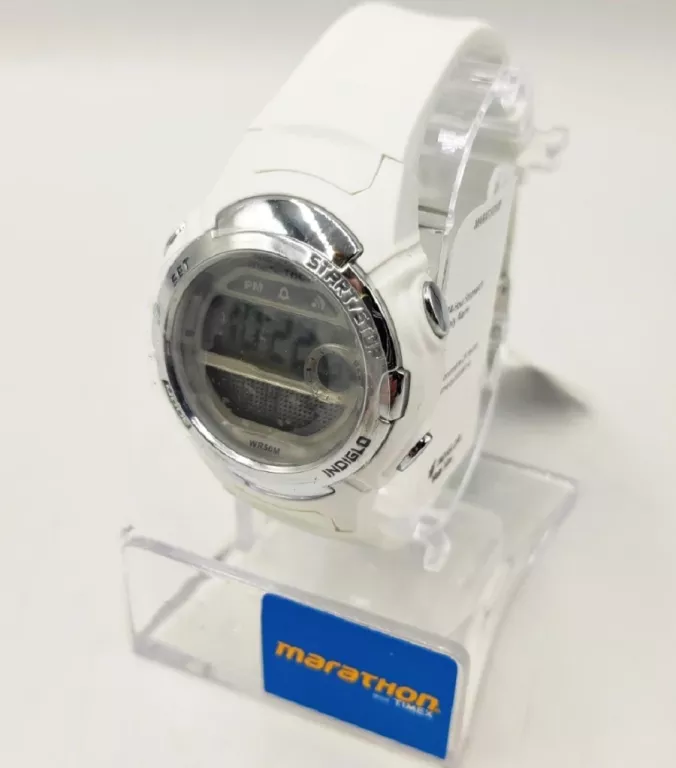 ZEGAREK DAMSKI TIMEX MARATHON TW5M15100 BIAŁY + PUDEŁKO