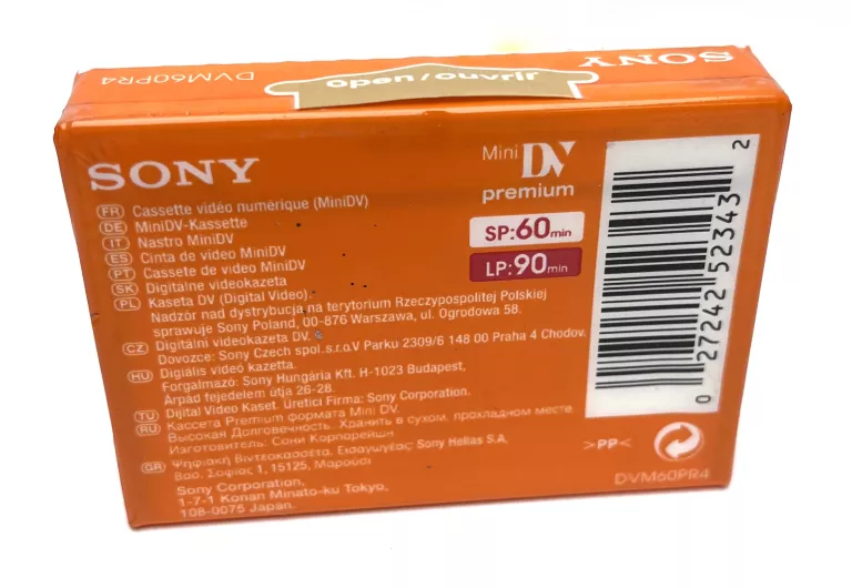 SONY PREMIUM MINI DV DVM60PR4 KASETA MINIDV