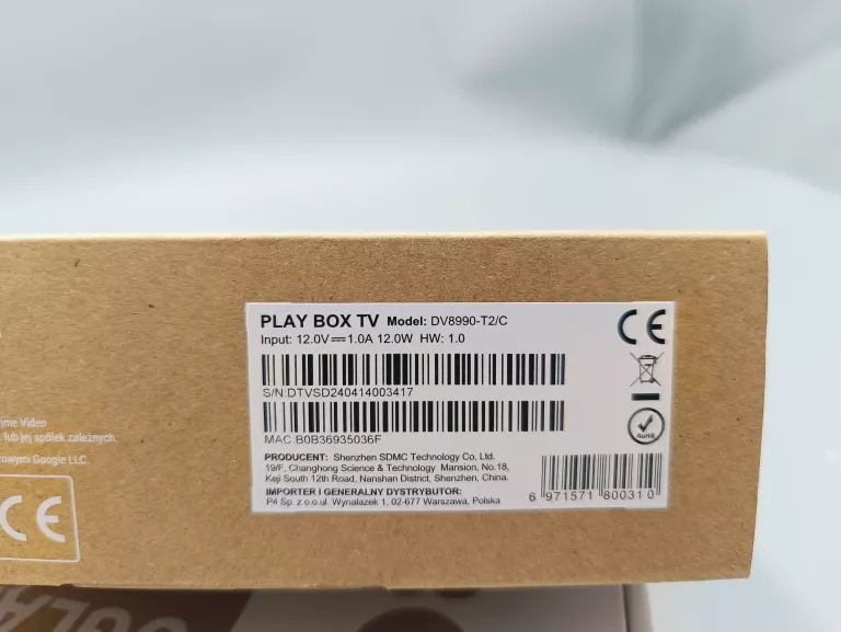 DEKODER PLAY BOX TV DV8990-T2/C KOMPLET NO