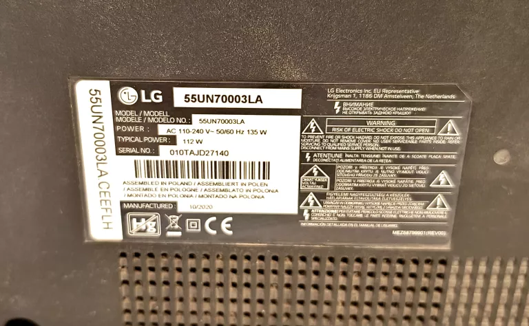TELEWIZOR LG 55UN70003LA