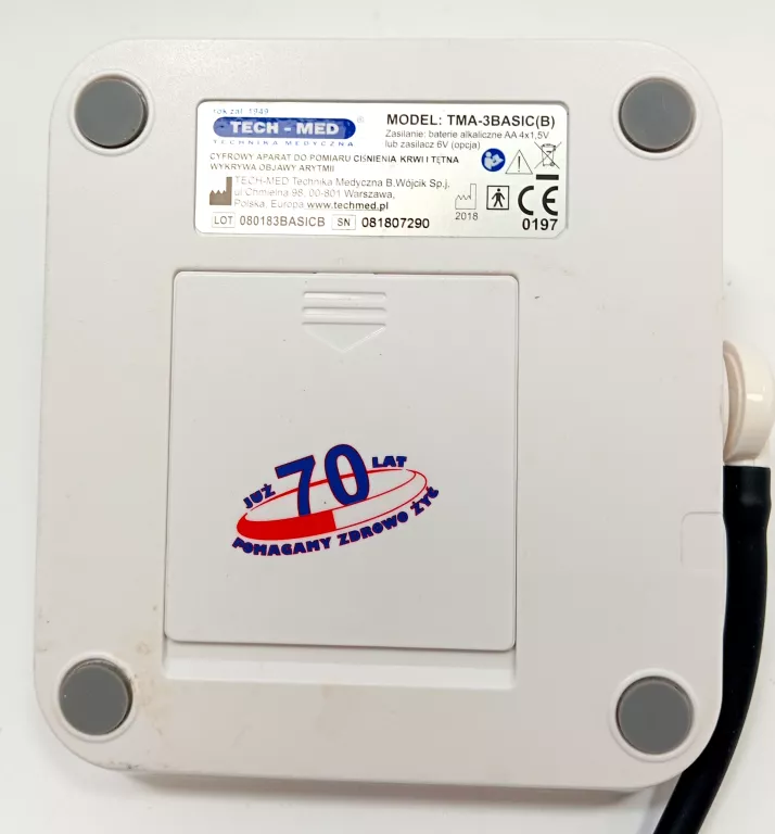 CIŚNIENIOMIERZ ELEKTRONICZNY TECH-MED TMA-3BASIC(B) NA RAMIĘ