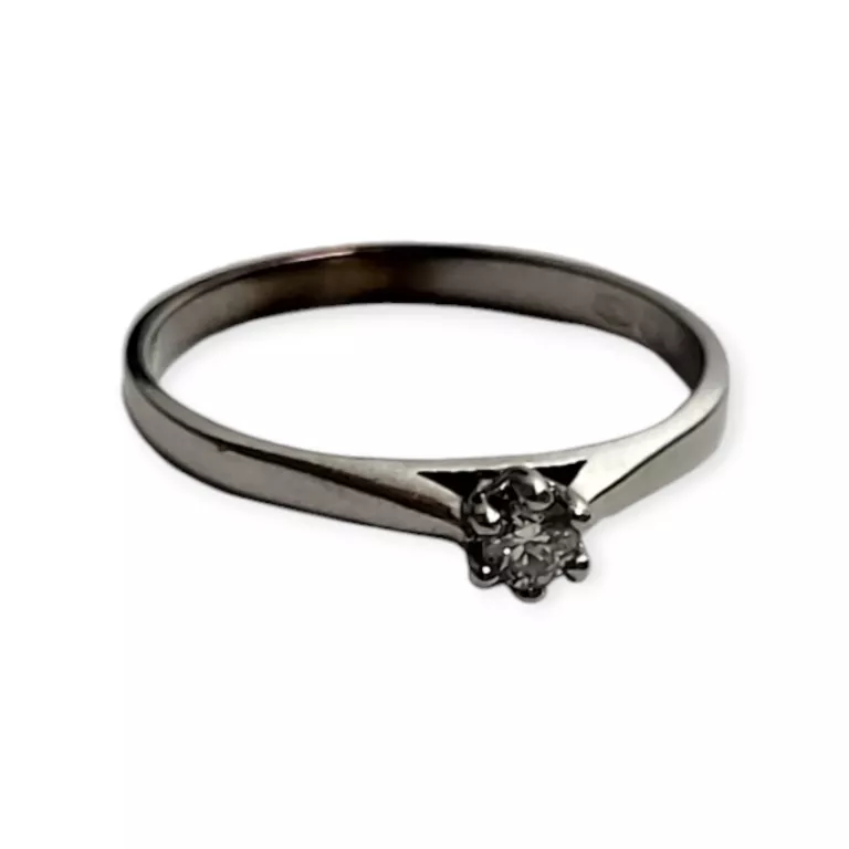 PIĘKNY ZŁOTY PIERŚCIONEK Z DIAMENTEM 1,68G 585 R.14