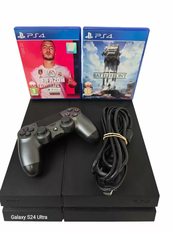 KONSOLA PS4 500GB CUH-1216A + PAD + GRA FIFA 2020 + STAR WARS BATTLEFRONT