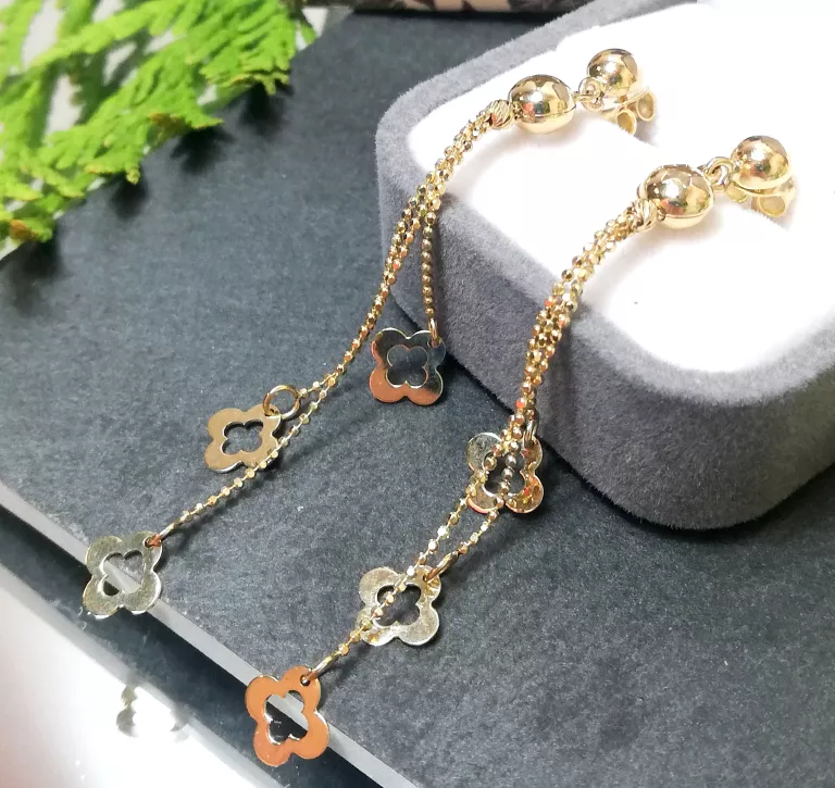 zlote-kolczyki-sztyft-wiszace-kwiatki-353gr-585-dl65cm-j-stan-11323-2