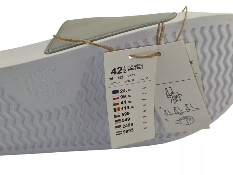 WSPANIAŁE KLAPKI BASENOWE REEBOK SZARE R.42.5
