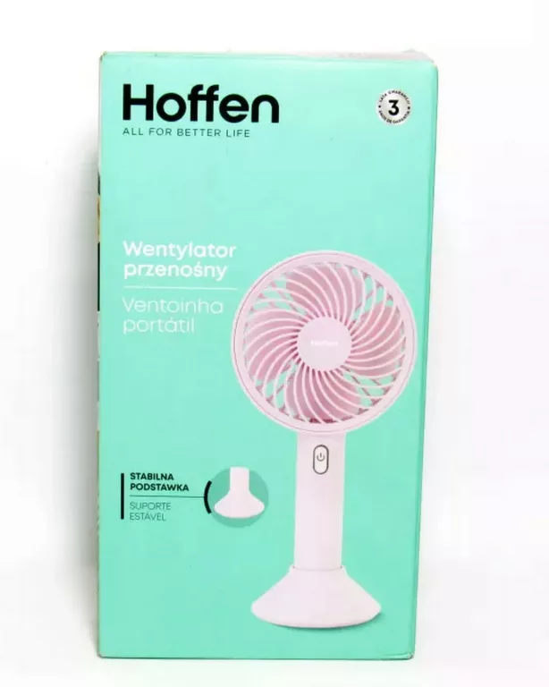 WIATRAK - WENTYLATOR PRZENOŚNY - AKUMULATOROWY 4,5W HOFFEN