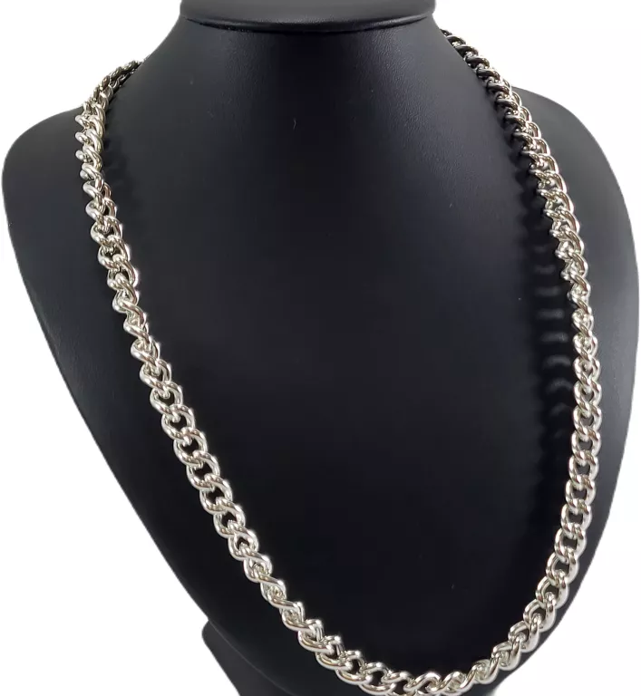 SR010 SREBRO 925 SOLIDNY ŁAŃCUCH PANCERKA DŁUGOŚĆ 60 CM