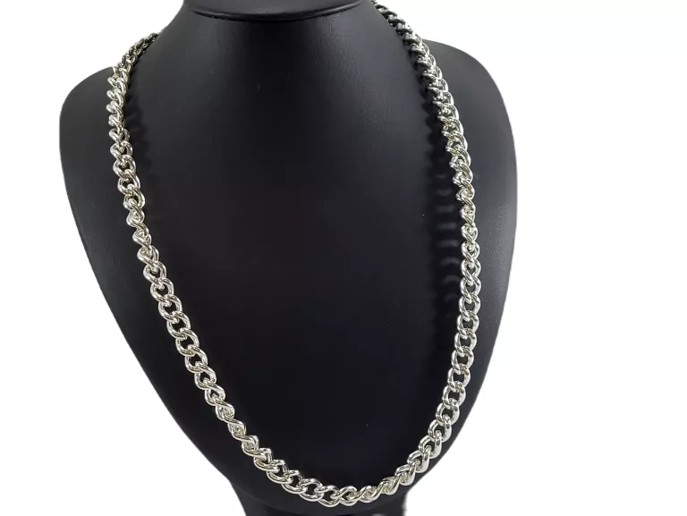 SR010 SREBRO 925 SOLIDNY ŁAŃCUCH PANCERKA DŁUGOŚĆ 60 CM