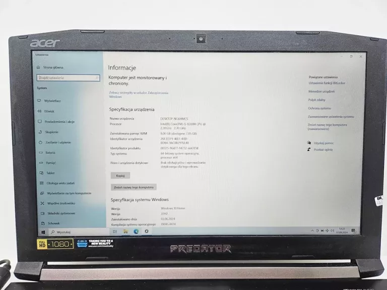 LAPTOP ACER PREDATOR HELIOS 300 N17C1 I5 PROMOCJA!!!