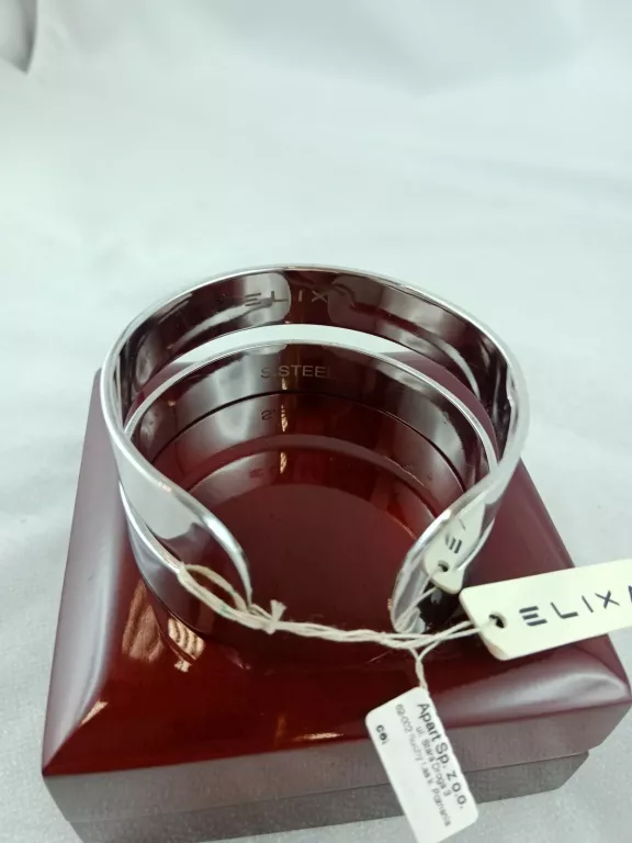 SZEROKA SZTYWANA BRANSOLETA ZE STALI SZLACHETNEJ ELIXA APART