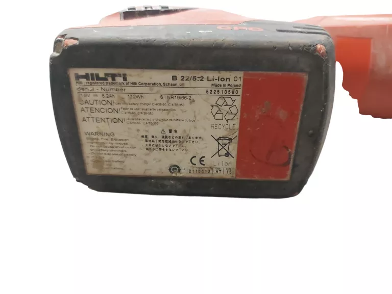 PIŁA SZABLASTA HILTI WSR 22-A+AKUMULATOR 5,2AH