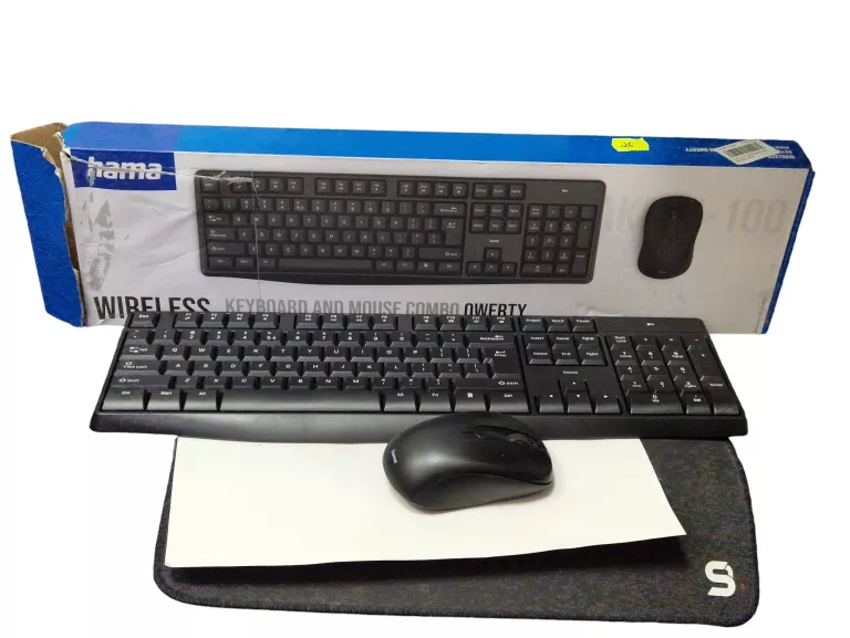 ZESTAW BEZPRZEWODOWA KLAWIATURA I MYSZ HAMA COMBO AKMW-100