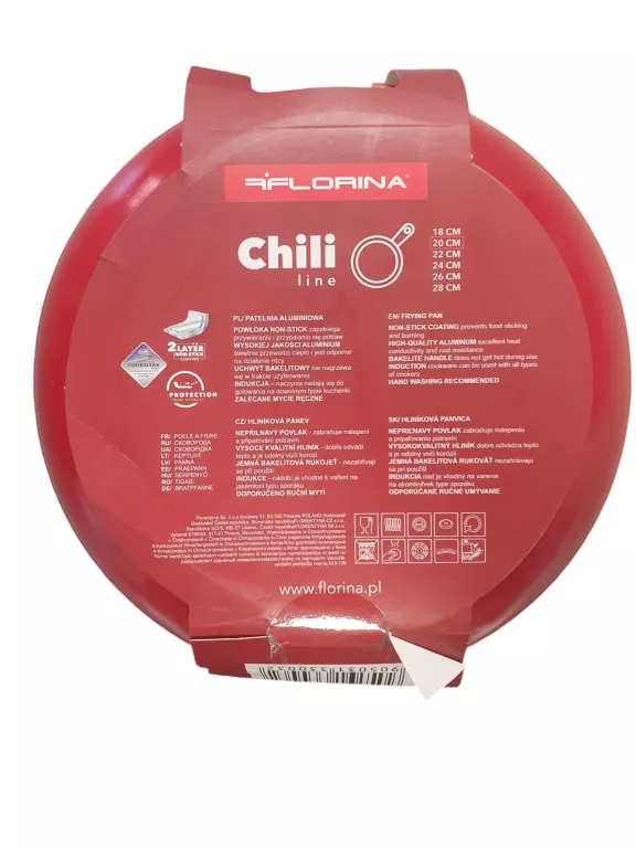 PATELNIA ALUMINIOWA FLORINA CHILI BY MATEUSZ GESSLER 20 CM