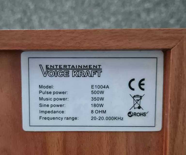 KOLUMNY VOICE KRAFT E1004A BRĄZOWE