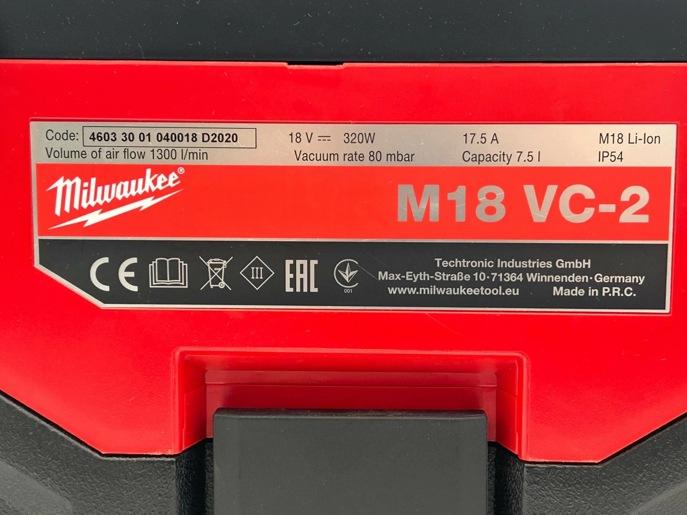 odkurzacz-akumulatorowy-milwaukee-m18-vc-2-aku-80-ah-ladowarka-ean-gtin-4058546219741