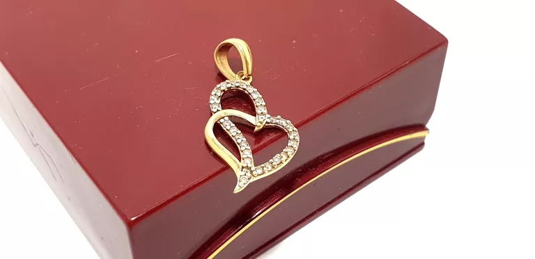 BRIJU ZŁOTY WISIOREK ZAWIESZKA SERCE PR585 1,2X1,6CM  0,87G
