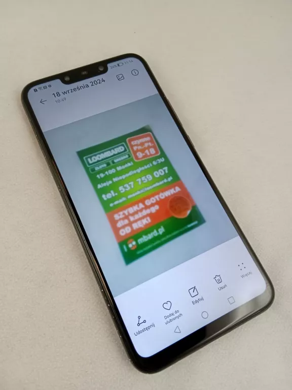 telefon-huawei-mate-20-lite-464gb-uszkodzony-pojemnosc-akumulatora-3750