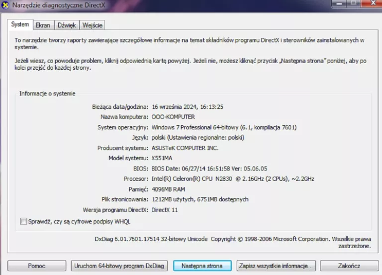 ASUS X551M INTEL CELERON N2830 15.6" 4GB RAM, SSD 128 GB