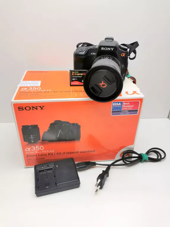 LUSTRZANKA SONY ALFA 350 KORPUS + OBIEKTYW SONY 3.5-6.3/18-70