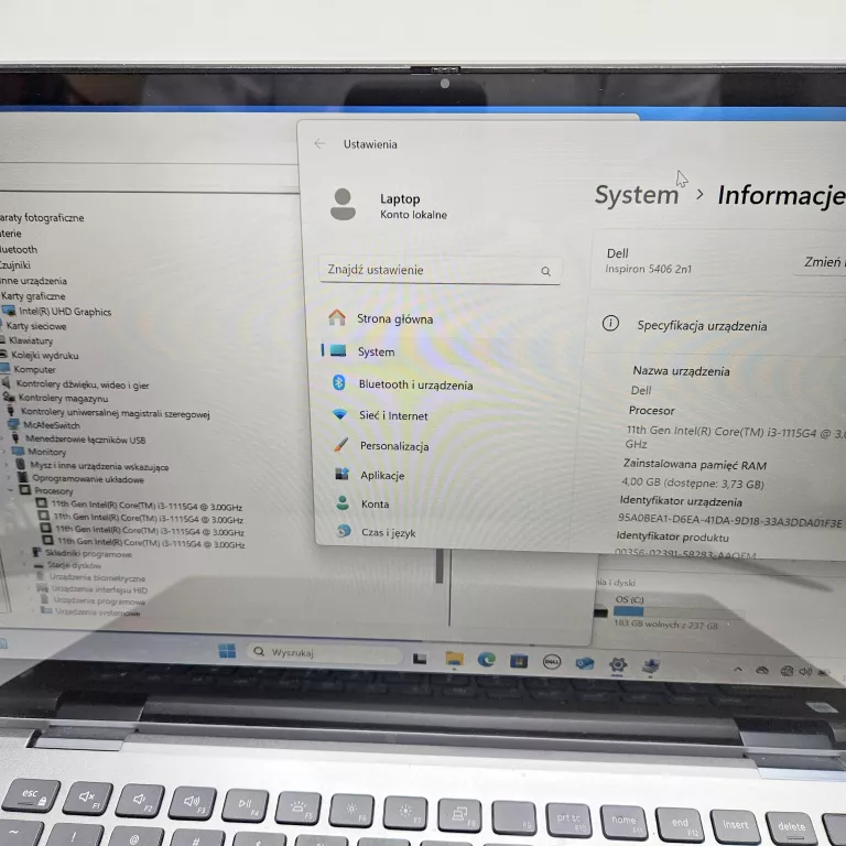 LAPTOP DELL INSPIRION 14 5000 2IN1 4GB/256GB/INTEL I3