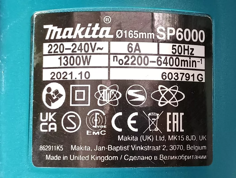 PILA PILARKO-ZAGŁĘBIARKA MAKITA SP6000 1300W/WALIZ