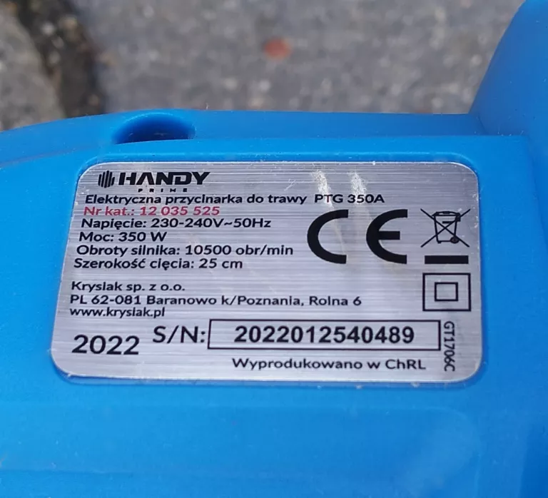 PODKASZARKA ELEKTRYCZNA HANDY PTG 350A 350W