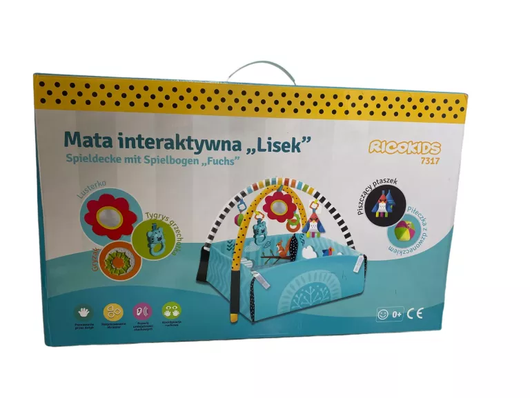 RICOKIDS MATA INTERAKTYWNA PAŁĄK I ZABAWKI LISEK NIEBIESKA