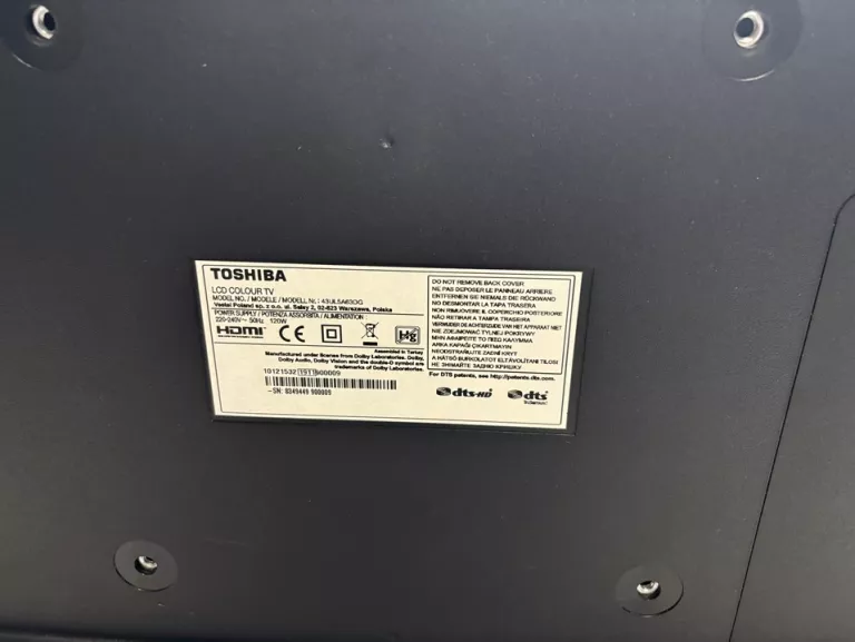 TELEWIZOR TOSHIBA 43" 43UL5A63DG LED 4K UHD SMART TV