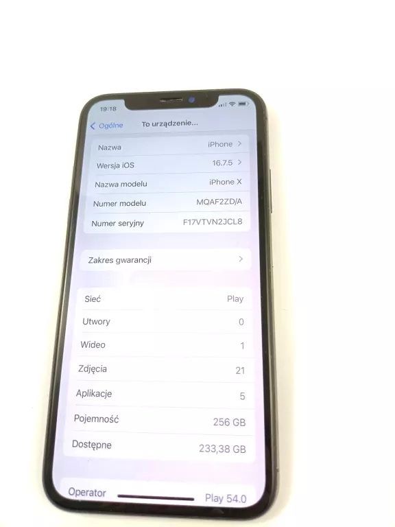 TELEFON IPHONE X 256GB