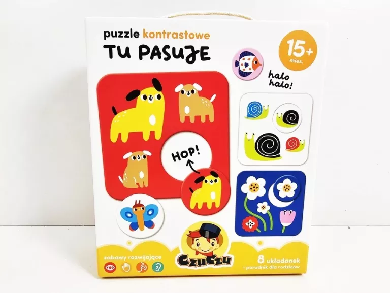 CZUCZU PUZZLE KONTRASTOWE TU PASUJE 15 M +