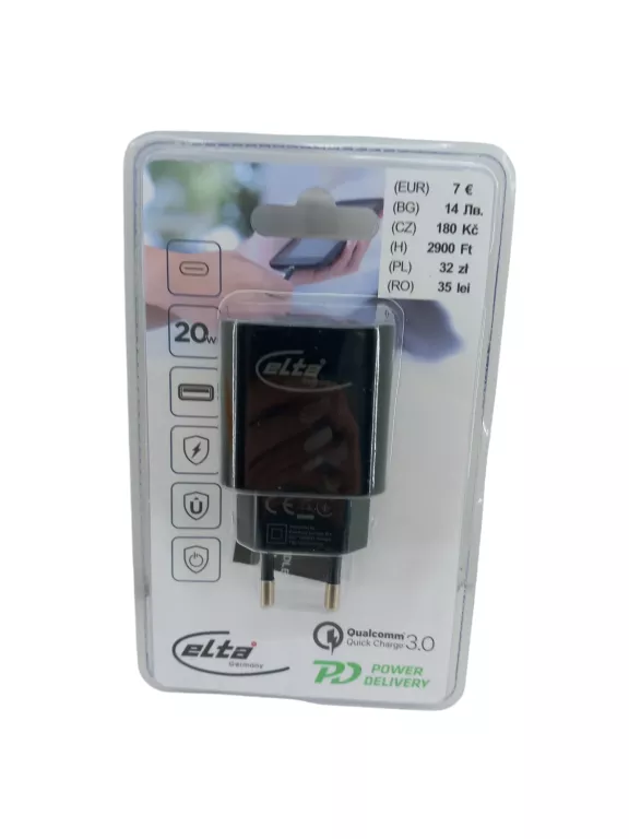 SZYBKA ŁADOWRKA USB ORAZ TYP C ELTA 3.0