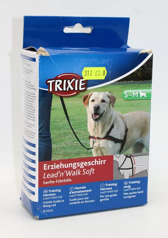 SZELKI DLA PSA TRIXIE LEAD'N'WALK SOFT CZARNE S-M