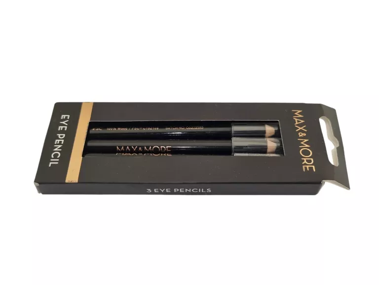 KREDKA DO OCZU CZARNA Z PIGMENTEM BLACK ZESTAW KREDEK MAX & MORE X3