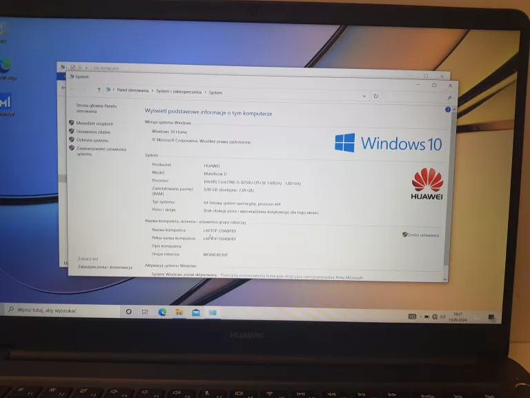 LAPTOP HUAWEI MATE D MRC-W50 I5/8GB 128SSD 1TB HDD NVIDIA POLECAM!