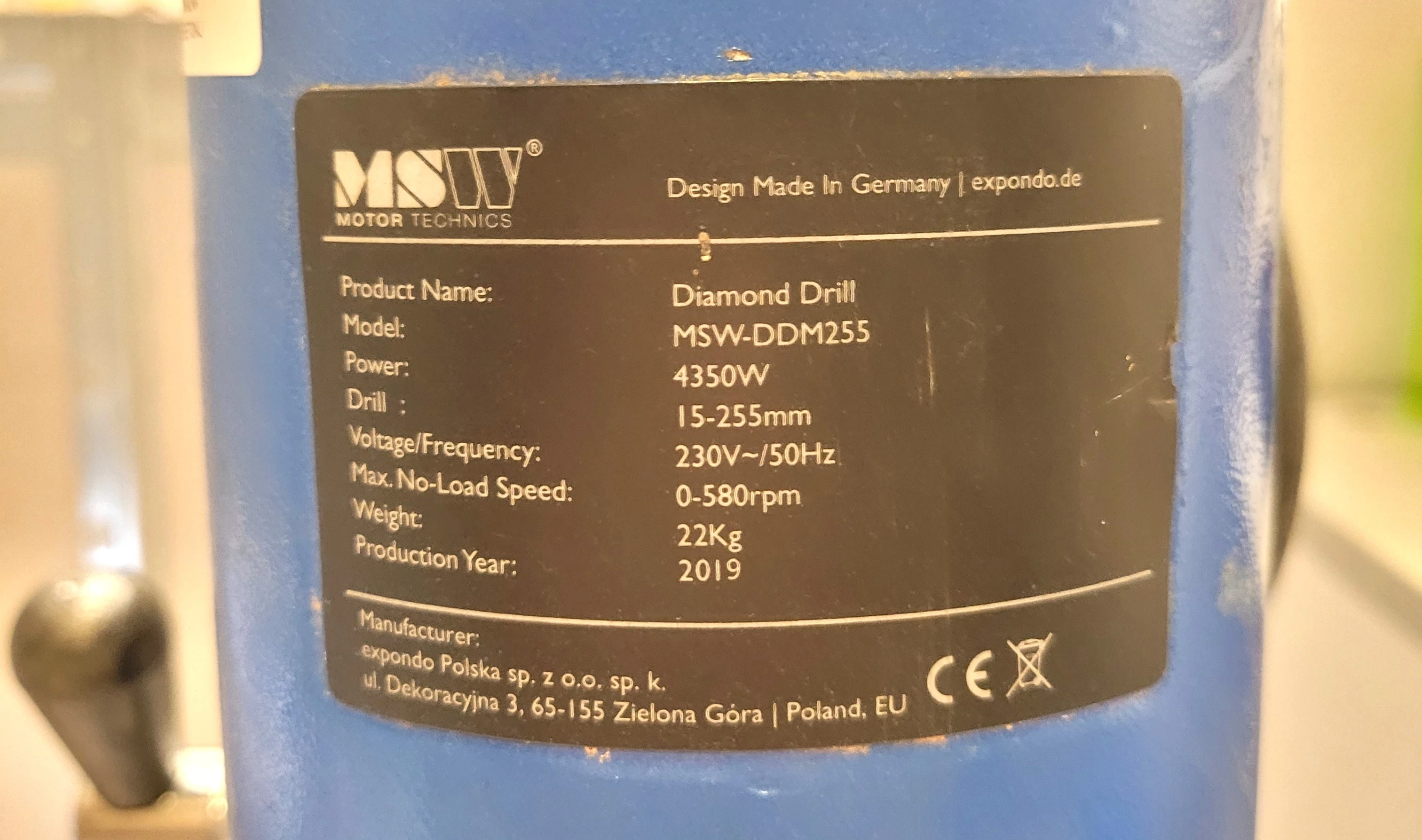 profesjonalna-wiertnica-do-betonu-diamentowa-4350w-msw-ddm255-stan-11323-2